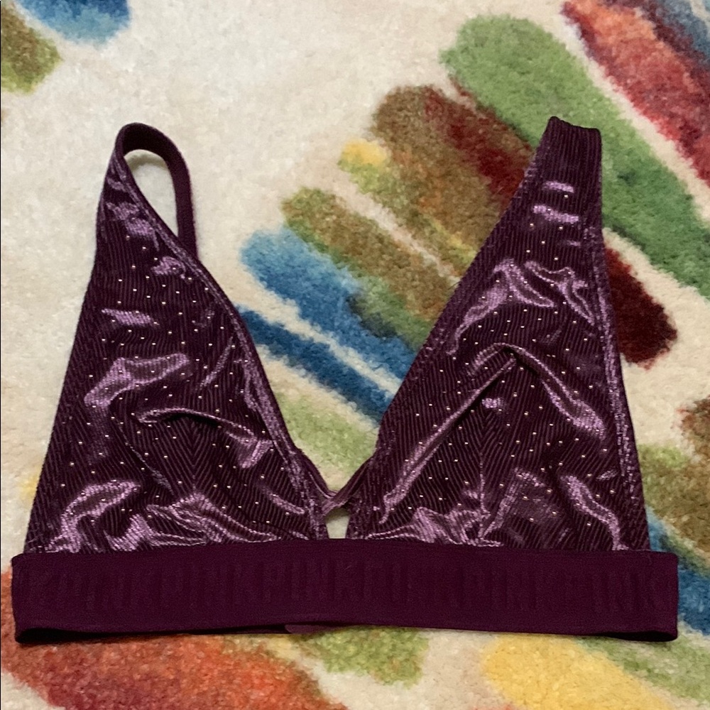 PINK Victoria's Secret Purple Velvet Bra